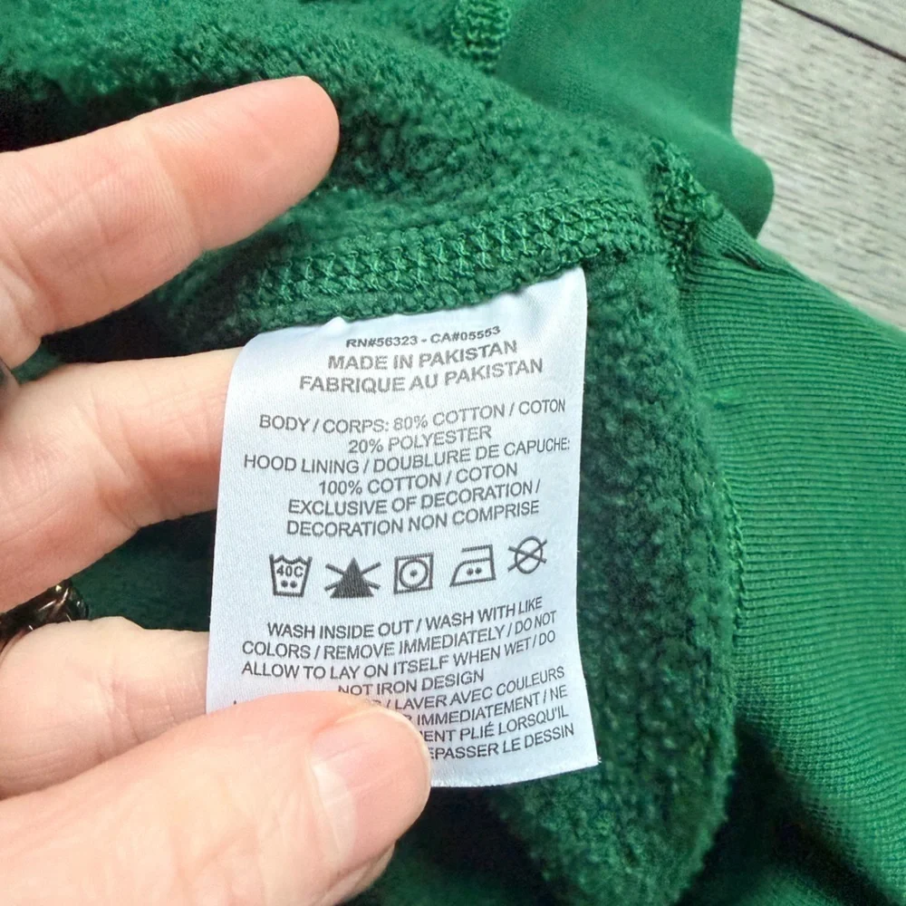 Nike Hooded Sweatshirt in Green Size XXL